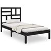 vidaXL Estrutura de cama 100x200 cm madeira maci&ccedil;a preto