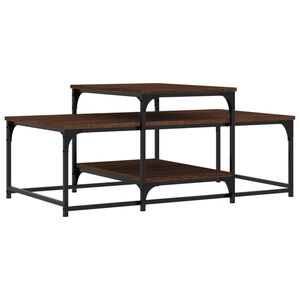 vidaXL Mesa de centro 102x60x45 cm derivados madeira carvalho castanho