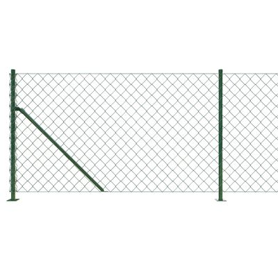 vidaXL Cerca de arame com flange 1x10 m verde