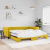vidaXL Sof&aacute;-cama com gavet&atilde;o e colch&otilde;es 100x200 cm veludo amarelo
