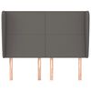 vidaXL Cabeceira cama c/ abas couro artif. 147x23x118/128 cm cinzento