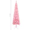 vidaXL &Aacute;rvore de Natal fina 180 cm rosa