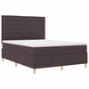 vidaXL Cama Box com colch&atilde;o Marrom Escuro 160 x 200 cm tecido