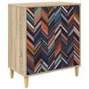 vidaXL Ba&uacute; de Gavetas OMMEN Estampa geom&eacute;trica 66 x 36,5 x 75 cm