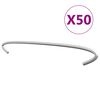 vidaXL Ganchos para gabi&otilde;es 50 pcs a&ccedil;o galvanizado 40 cm