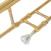 vidaXL Trombone Bb em lat&atilde;o amarelo lacado a dourado