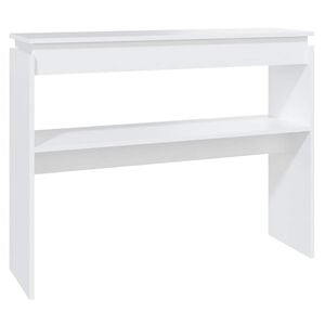 vidaXL Mesa consola 102x30x80 cm derivados de madeira branco