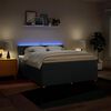 vidaXL Cama com molas/colch&atilde;o 180x200 cm tecido azul