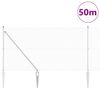 vidaXL Poste de Cerca Prateado 50 x 1 m (malha de 16 x 16 mm) A&ccedil;o
