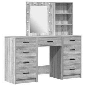 vidaXL Mesa de vestir 3 unid. Cinzeto 40 x 41 x 135 cm