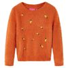 Camisola de malha para crian&ccedil;a laranja-queimado 116