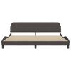 vidaXL Estrutura de cama Dover 200x200 cm tecido castanho-escuro
