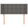 vidaXL Cabeceira de cama c/ abas couro artificial 93x16x78/88 cm cinza