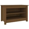 vidaXL Banco sapateira 70x38x45,5 cm pinho maci&ccedil;o castanho mel
