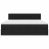 vidaXL Cama com arruma&ccedil;&atilde;o e colch&atilde;o com colch&atilde;o Preto 160 x 200 cm