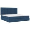 vidaXL Cama com arruma&ccedil;&atilde;o e colch&atilde;o Azul 200 x 200 cm Poli&eacute;ster