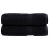 vidaXL Toalhas de m&atilde;os premium SOLUND 2pcs 50x100 cm 600 gsm preto