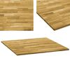 vidaXL Tampo de mesa madeira de carvalho maci&ccedil;a quadrado 23 mm 80x80cm