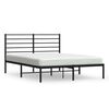 vidaXL Estrutura de cama com cabeceira 140x200 cm metal preto