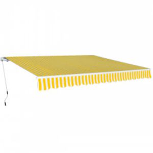 vidaXL Todo dobr&aacute;vel manual 600 cm amarelo e branco