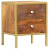 vidaXL Mesa de cabeceira 40x35x50 cm madeira de mangueira maci&ccedil;a