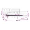 vidaXL Estrutura de cama super king 180x200 cm madeira maci&ccedil;a branco