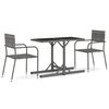 vidaXL 3 pcs conjunto de jantar para jardim cinzento