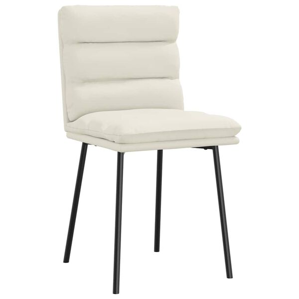 vidaXL Cadeiras de jantar 4 pcs veludo cor creme