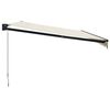 vidaXL Toldo retr&aacute;til 5x3 m tecido e alum&iacute;nio cor creme