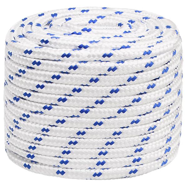 vidaXL Corda de barco 18 mm 25 m polipropileno branco