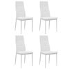 vidaXL Cadeiras de jantar 4 pcs couro artificial branco