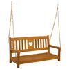 vidaXL Banco de Balan&ccedil;o para Jardim Natural 110 x 56 x 58 cm