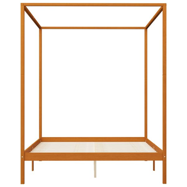 vidaXL Estrutura de cama p/ dossel c/ 4 gavetas 180x200cm pinho maci&ccedil;o