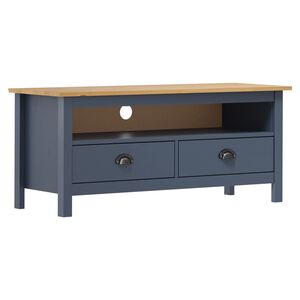 vidaXL M&oacute;vel de TV Hill 110x40x47 cm pinho maci&ccedil;o cinzento