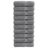 vidaXL Toalhas banho premium SOLUND 10pcs 100x150cm 600gsm cinzento