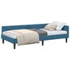 vidaXL Estrutura de Cama de Canto Azul 90 cm x 200 cm Veludo