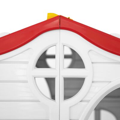 vidaXL Casa de brincar infantil dobrável com porta e janelas de abrir