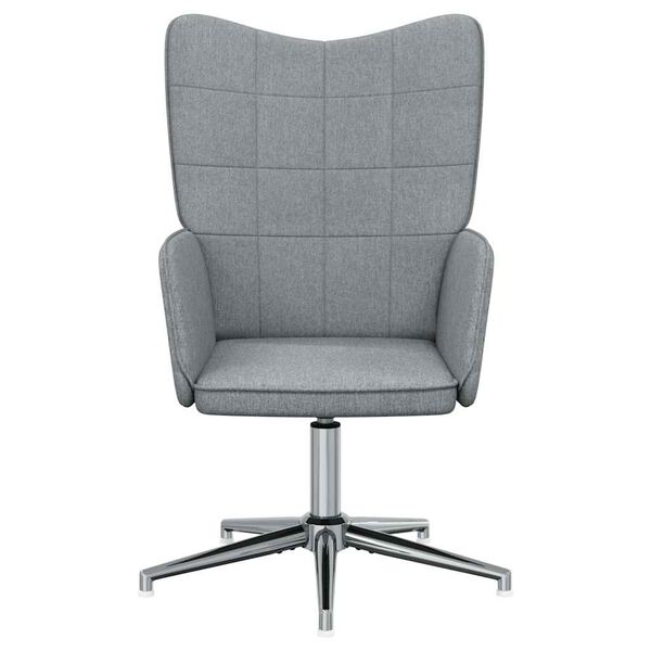 vidaXL Cadeira de descanso tecido cinzento-claro