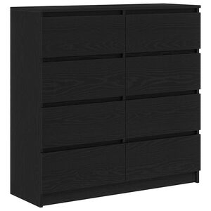 vidaXL Aparador 100x35x99 cm derivados de madeira carvalho preto