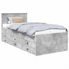 vidaXL Sof&aacute;-camas com gaveta Cinza Concreto e Preto 100 x 200 cm