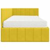 vidaXL Estrutura de Cama de Canto com Colch&atilde;o 2 pcs Amarelo Veludo