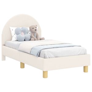 vidaXL Estrutura de Cama para Crian&ccedil;a com Cabeceira Creme 70 x 140 cm