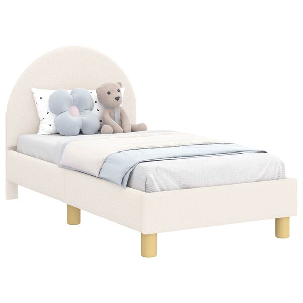 vidaXL Estrutura de Cama para Crian&ccedil;a com Cabeceira Creme 70 x 140 cm