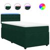 vidaXL Cama com molas/colch&atilde;o 80x200 cm veludo verde-escuro