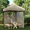 vidaXL Tenda de Festa Cinzento-acastanhado 200 x 200 x 306 cm