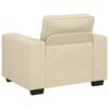 vidaXL Poltrona 100x77x82 cm tecido cor creme