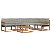 vidaXL Conjunto de Sof&aacute;s para Exterior 6 pcs Cinza Natural e Claro