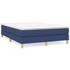 vidaXL Cama com molas/colch&atilde;o 140x190 cm tecido azul