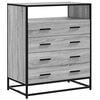 vidaXL Arm&aacute;rio de gavetas 70x41x83,5 cm deriv. madeira cinzento sonoma