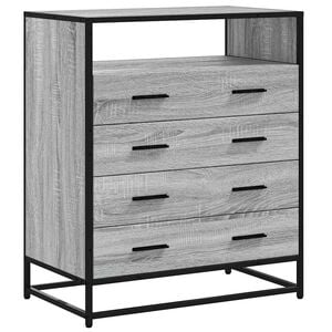 vidaXL Arm&aacute;rio de gavetas 70x41x83,5 cm deriv. madeira cinzento sonoma